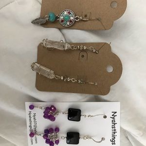 Three Pack Dainty Dangly Earrings